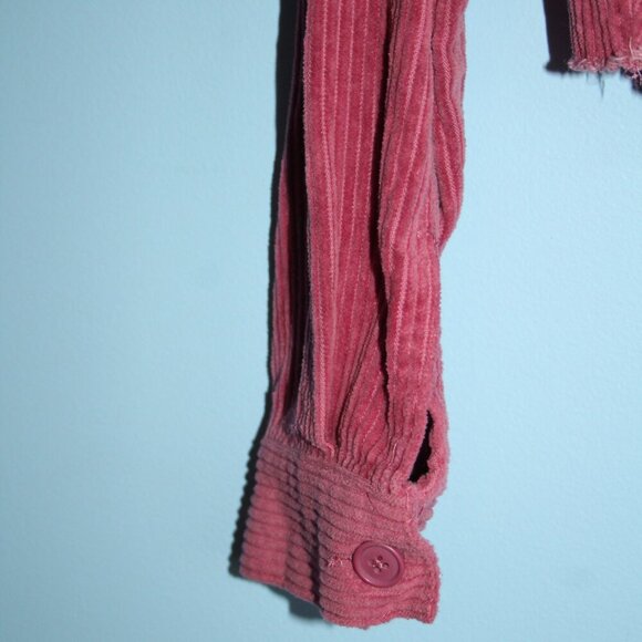 Forever 21 Cropped Women's Wide Rail Corduroy 100% Cottom Frayed Hem Size M - Picture 13 of 14